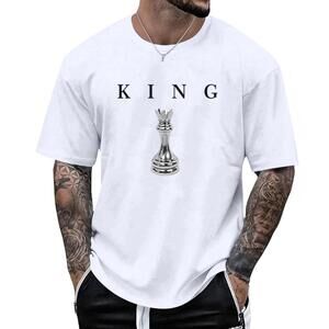 Kelxjia Mens King Chess Shirt Graphic Tees er ed T Shirts